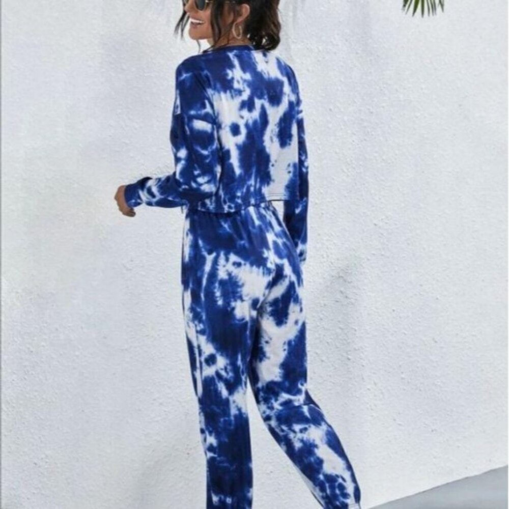 Blue And White Loungewear Set - Picture 4 of 8